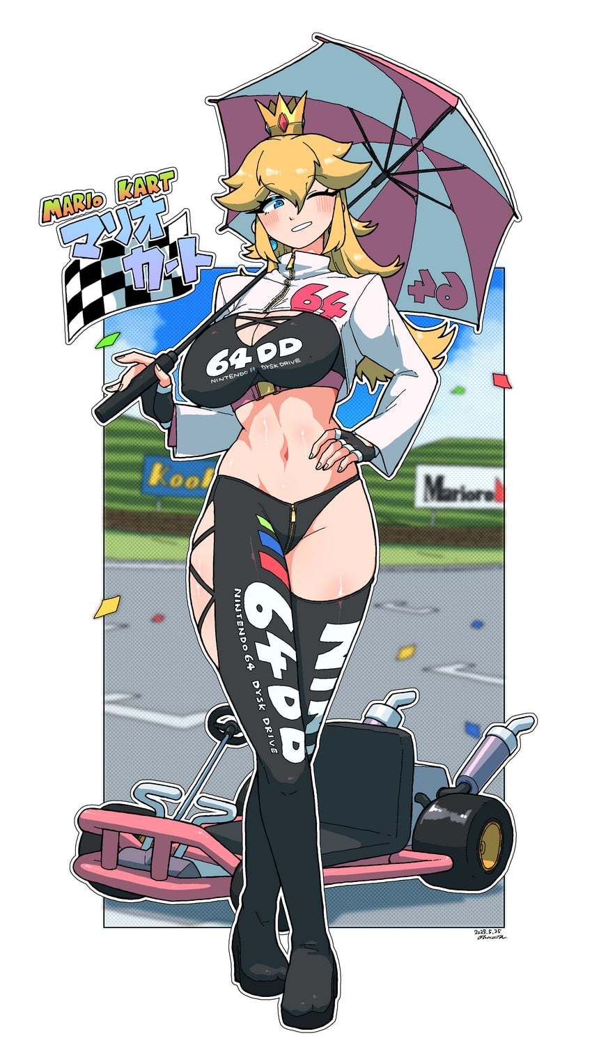 princess peach (mario and 2 more) drawn by omura_zojiki