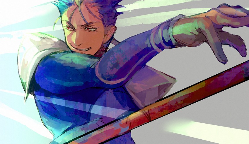 cu chulainn (fate and 1 more) drawn by hakusaihatake