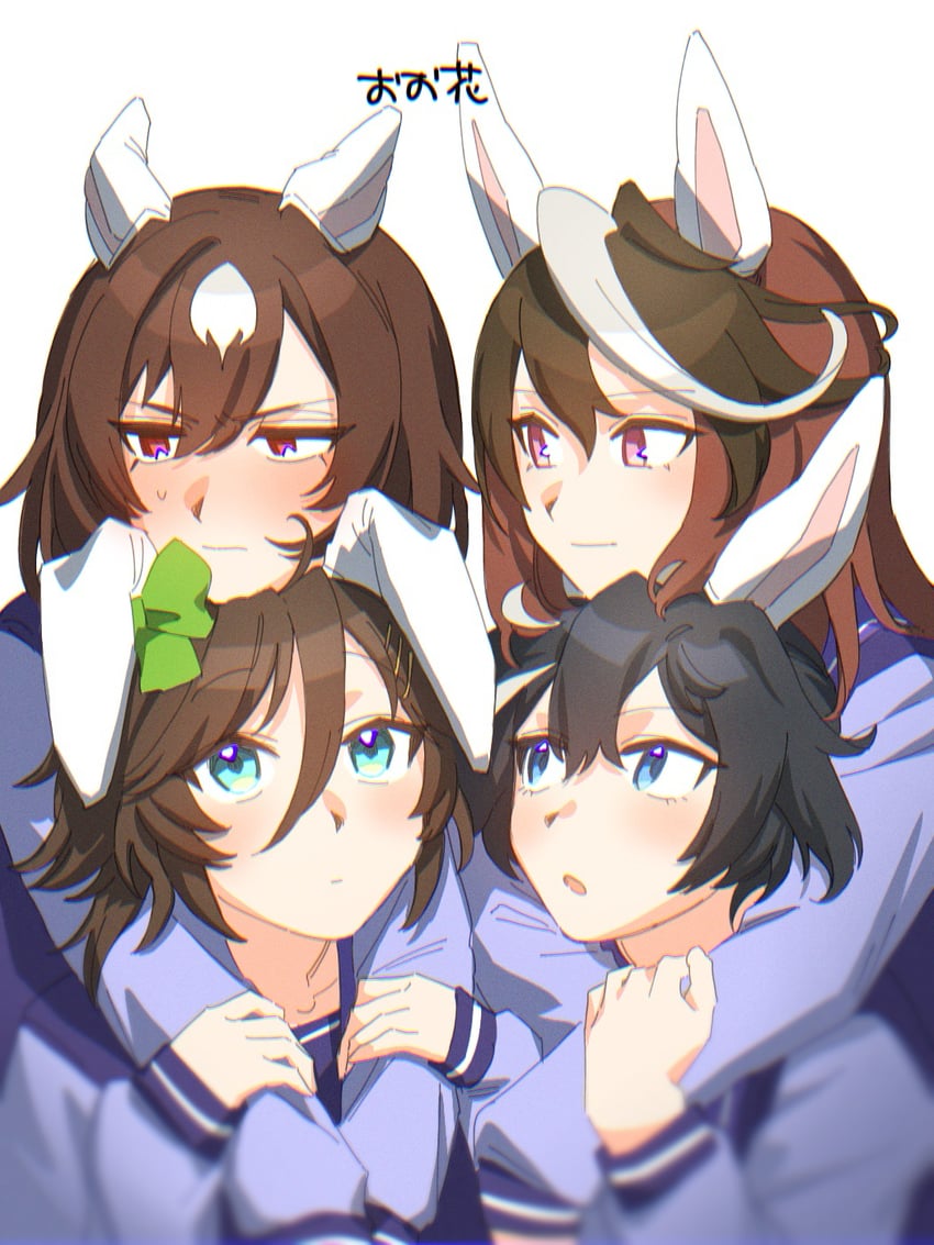 symboli rudolf, sirius symboli, mr. c.b., and katsuragi ace (umamusume) drawn by omotil