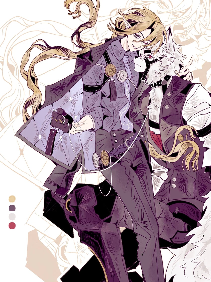 von lycaon and hugo vlad (zenless zone zero) drawn by xjgfhvg