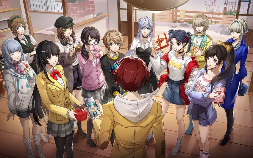kamishiro nagisa, arai motoha, tanemura riko, merope, noge tomoko, and 8 more (persona and 2 more)