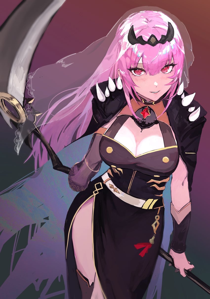 mori calliope (hololive and 1 more) drawn by drawing_alpaca
