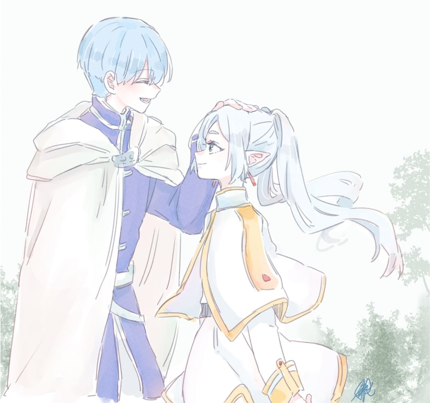 frieren and himmel (sousou no frieren) drawn by seila_rei