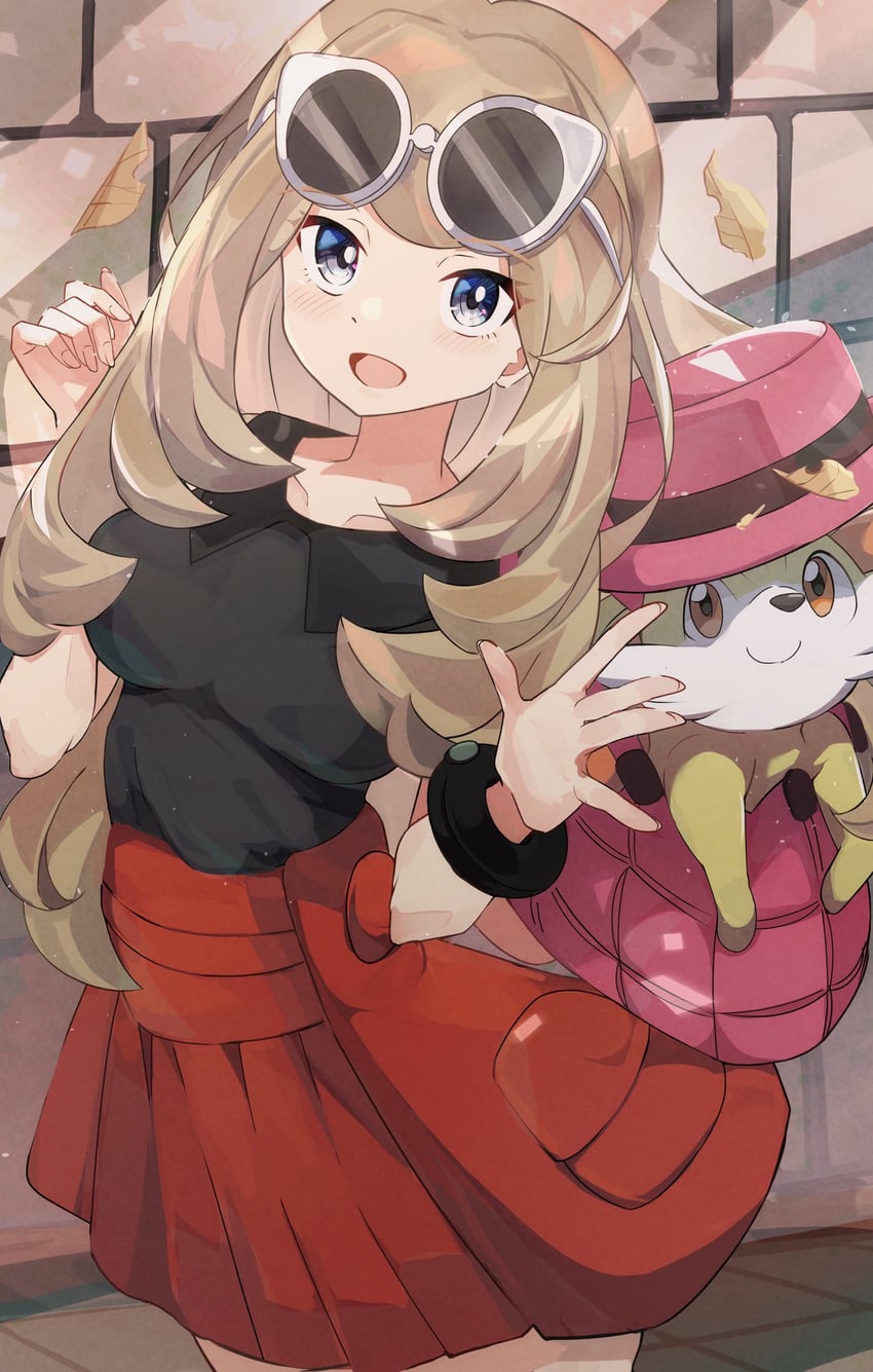 serena and fennekin (pokemon and 1 more) drawn by umiru