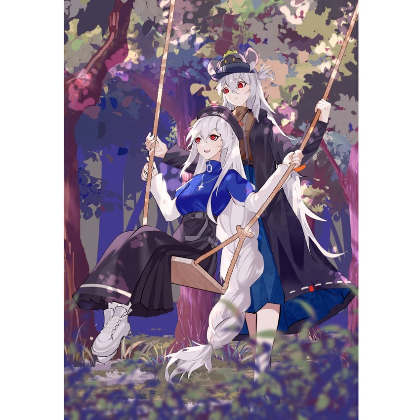 skadi, specter, and domesticated metal crab (arknights and 1 more) drawn by ampheta