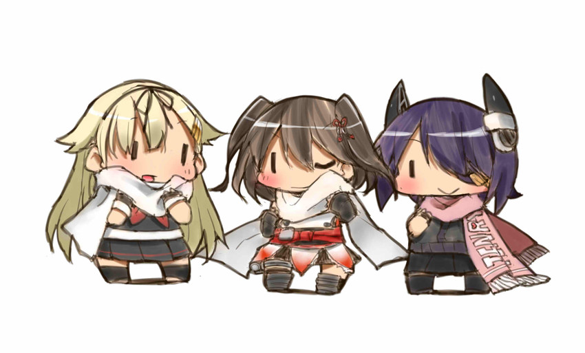 yuudachi, tenryuu, yuudachi kai ni, sendai, and sendai kai ni (kantai collection) drawn by tanaka_ahiru