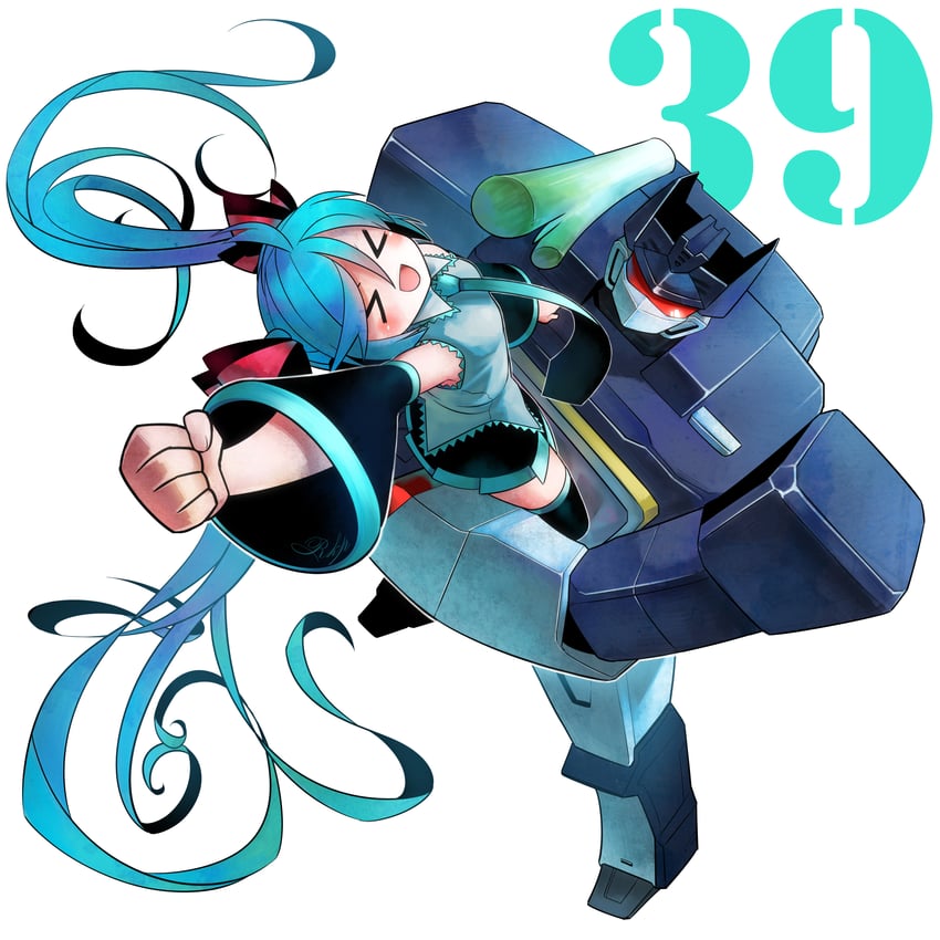 hatsune miku and soundwave (vocaloid and 2 more) drawn by rkp