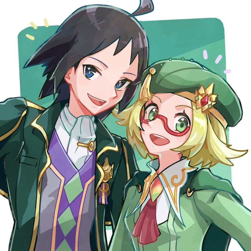 bianca and cheren (pokemon and 1 more) drawn by ffccll