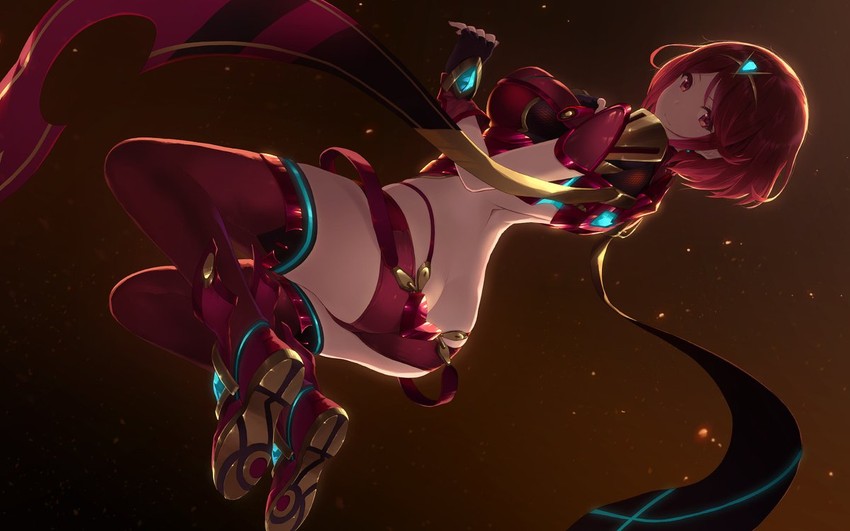 pyra (xenoblade chronicles and 1 more) drawn by cait_aron