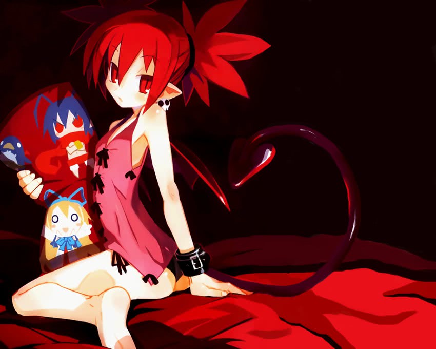 etna, prinny, flonne, and laharl (disgaea and 1 more) drawn by harada_takehito