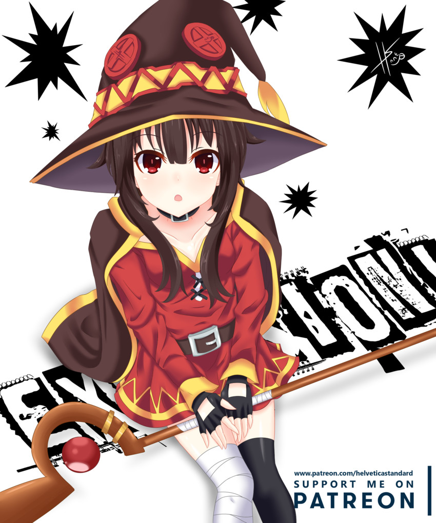 megumin (kono subarashii sekai ni shukufuku wo!) drawn by helvetica_std