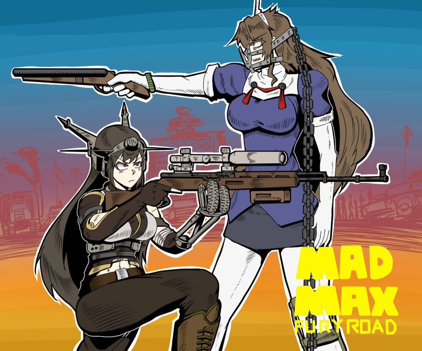 nagato, ashigara, and max rockatansky (kantai collection and 2 more) drawn by atee_(ate_robo521)