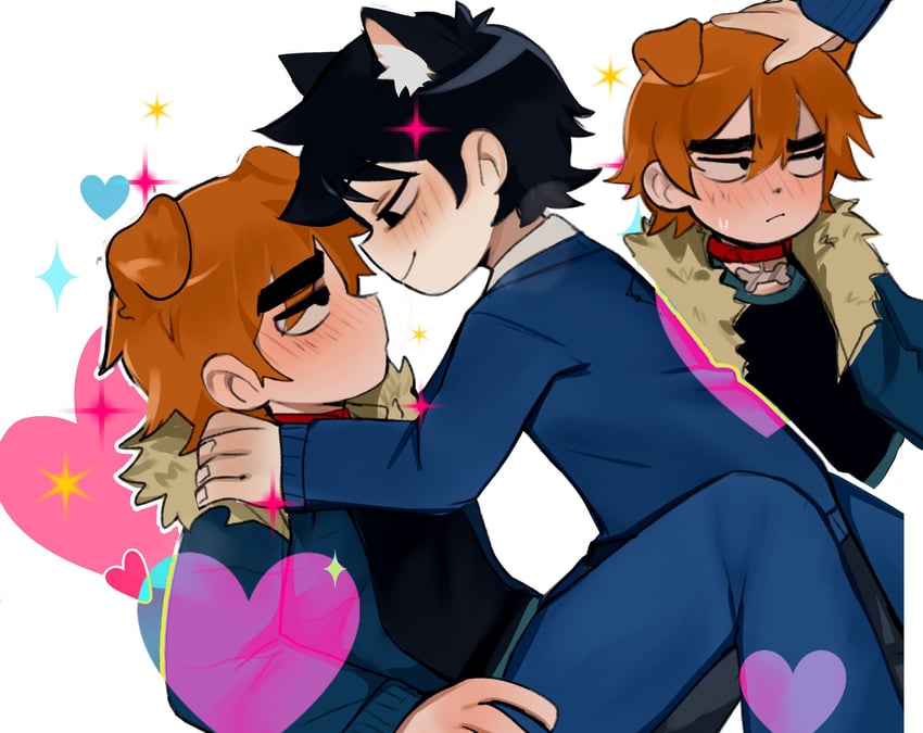 scott pilgrim and wallace wells (scott pilgrim and 1 more) drawn by evygur0