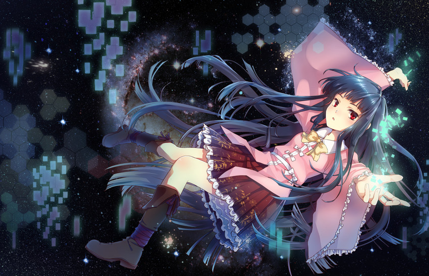 houraisan kaguya (touhou and 1 more) drawn by yezhi_na