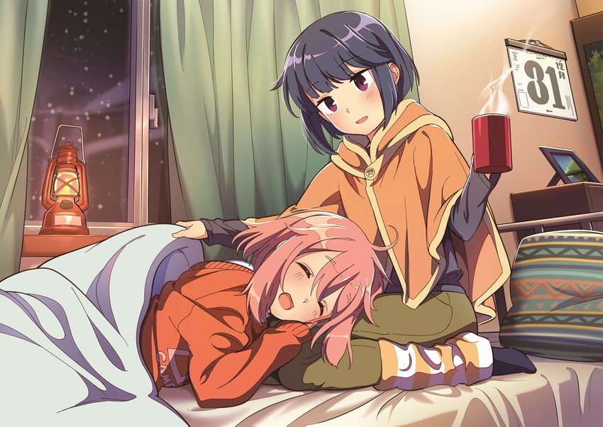 shima rin and kagamihara nadeshiko (yurucamp) drawn by ichimi_renge