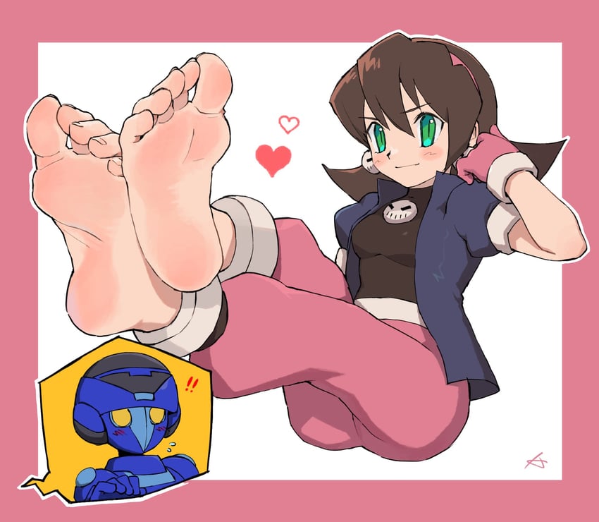 tron bonne and mega man volnutt (mega man and 1 more) drawn by karen_(karenoni1031)