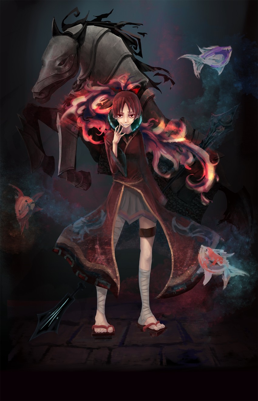 sakura kyoko and ophelia (mahou shoujo madoka magica) drawn by die_(die0118)