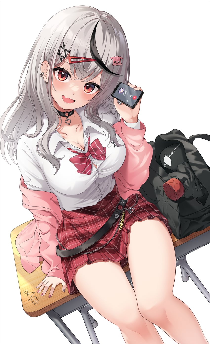 sakamata chloe and la+ darknesss (hololive) drawn by yoppy_paint