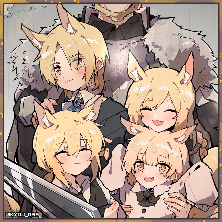 nearl, whislash, blemishine, and mlynar (arknights) drawn by kyou_039