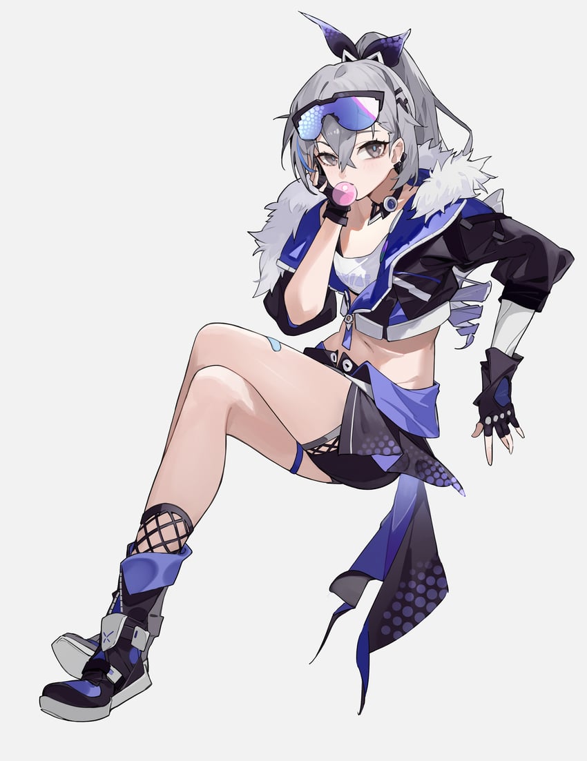 silver wolf (honkai and 1 more) drawn by linnnp