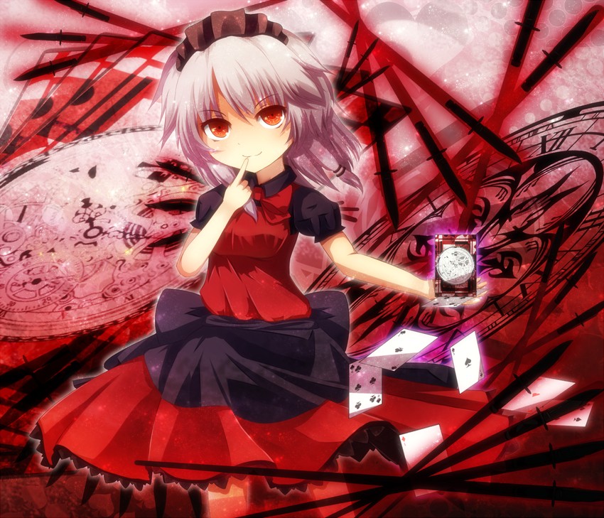 izayoi sakuya (touhou and 1 more) drawn by raira