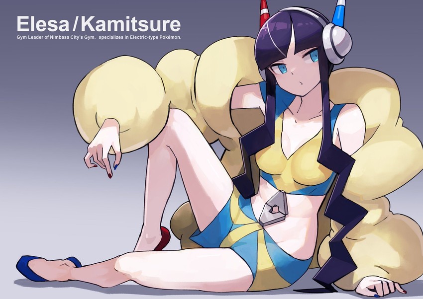 elesa (pokemon and 1 more) drawn by katsu_(katsupainter)