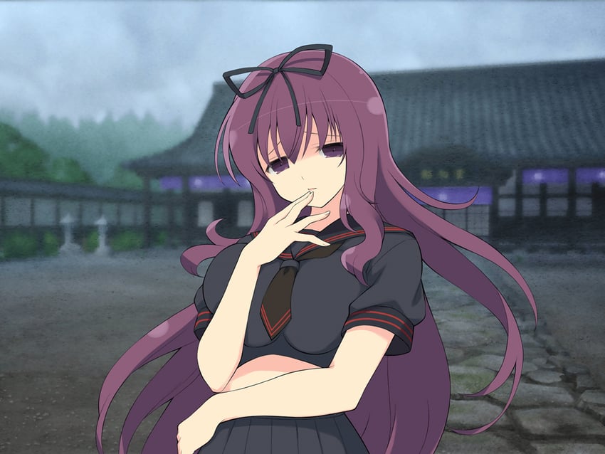 murasaki (senran kagura and 2 more) drawn by yaegashi_nan