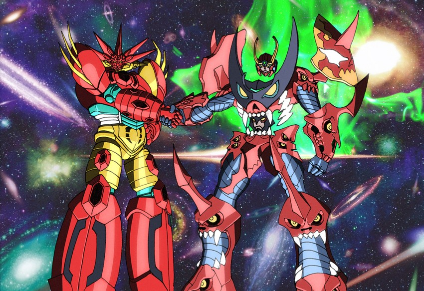 tengen toppa gurren-lagann and getter emperor (tengen toppa gurren lagann and 5 more) drawn by type_x