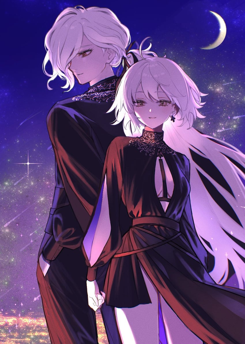 jeanne d'arc alter and edmond dantes (fate and 1 more) drawn by uxco0
