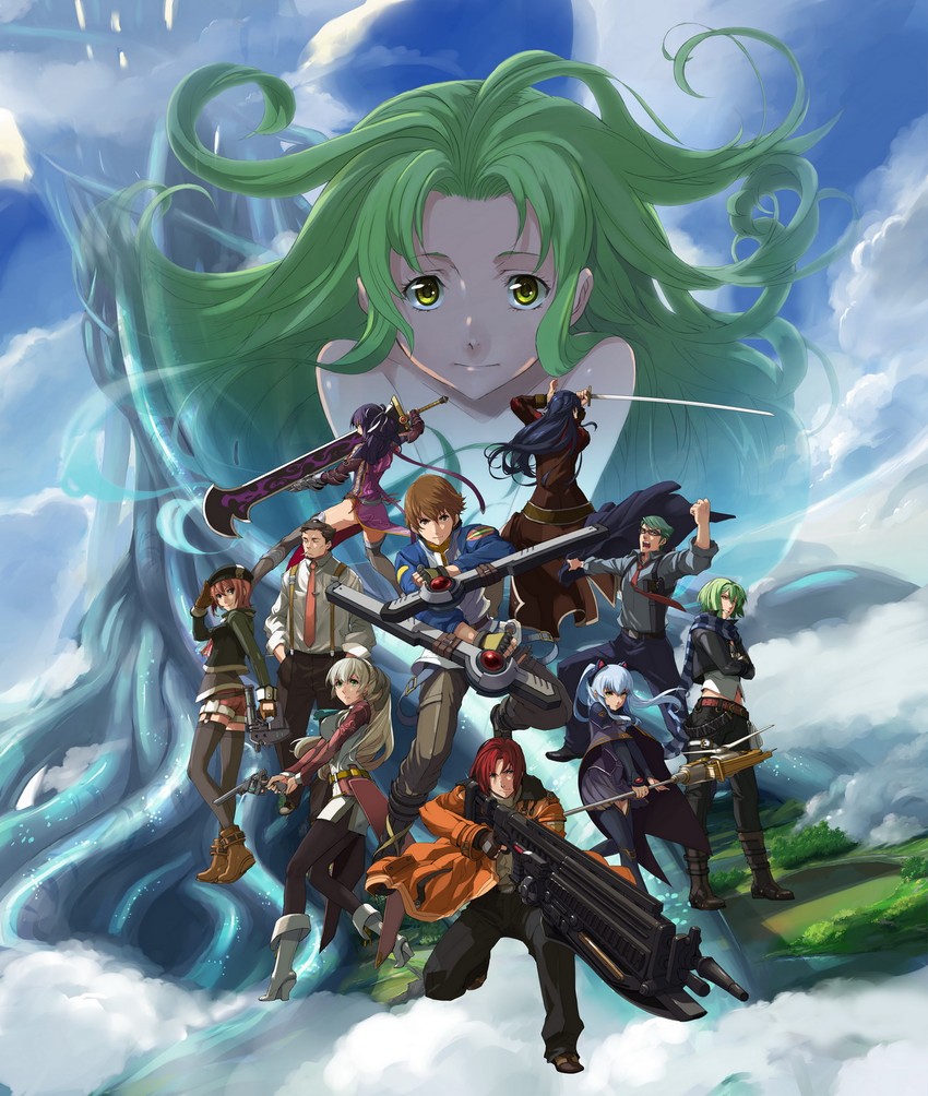 tio plato, elie macdowell, rixia mao, lloyd bannings, randolph orlando, and 4 more (eiyuu densetsu and 2 more) drawn by enami_katsumi