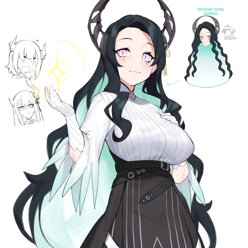 nerissa ravencroft, aradia ravencroft, and malpha ravencroft (hololive and 1 more) drawn by dasdokter