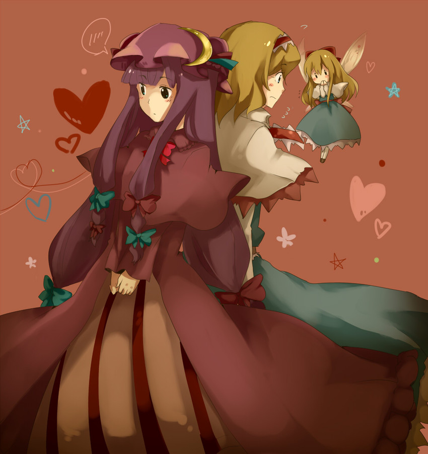 alice margatroid, patchouli knowledge, and shanghai doll (touhou) drawn by asumi_chikyuu