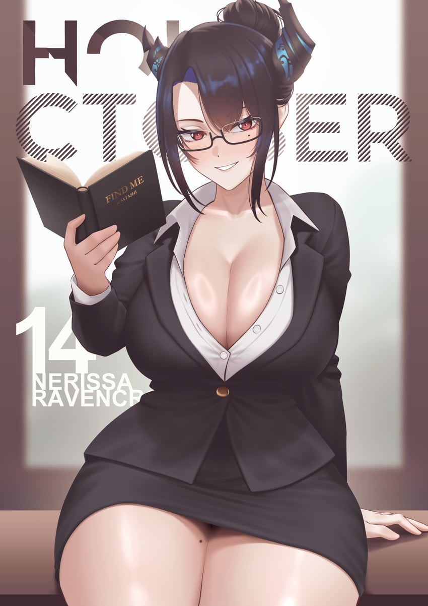 nerissa ravencroft (hololive and 1 more) drawn by cipher4109
