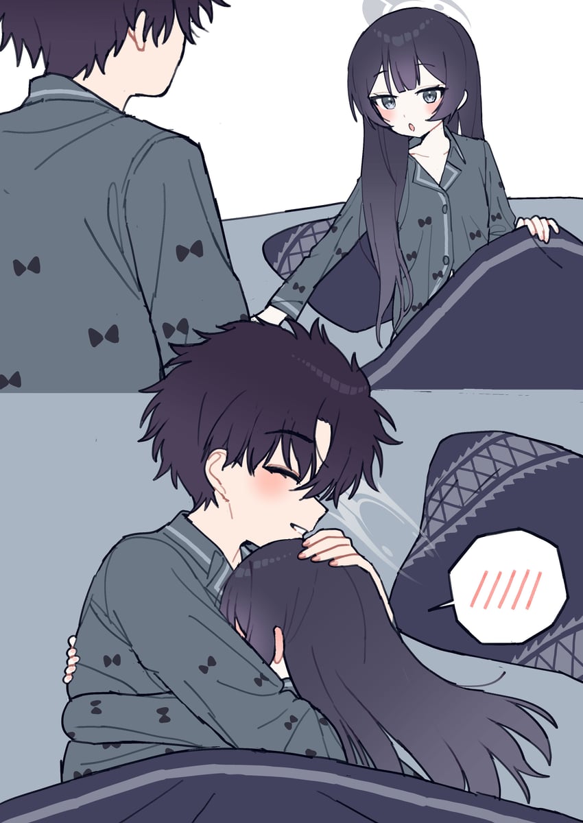 sensei and kisaki (blue archive) drawn by je_o_mo