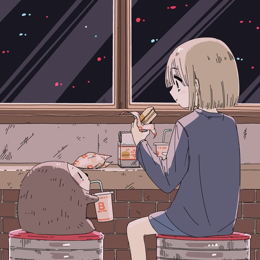 sui and neri (tasogare-boshi no sui to neri) drawn by tokunagapan