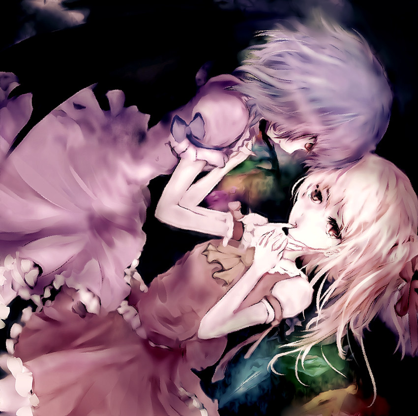 remilia scarlet and flandre scarlet (touhou) drawn by nekoya_(liu)