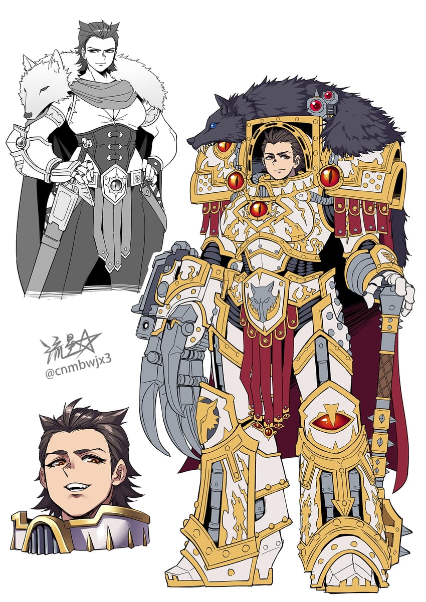 horus lupercal (warhammer 40k) drawn by ryuusei_(mark_ii)