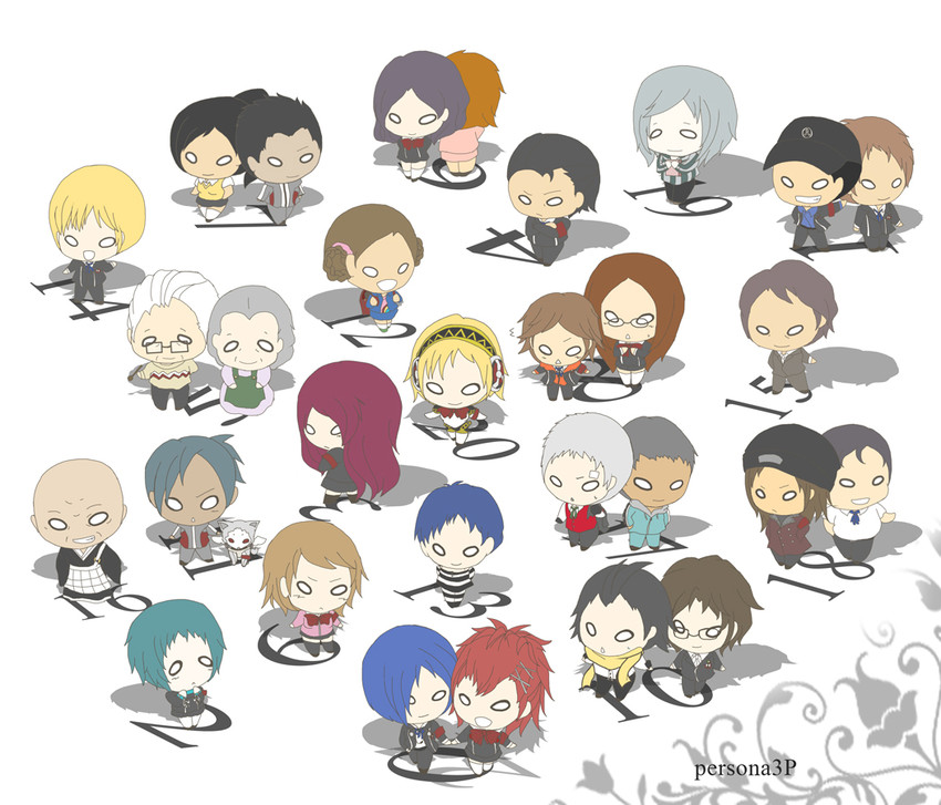yuuki makoto, aigis, shiomi kotone, takeba yukari, kirijou mitsuru, and 26 more (persona and 2 more) drawn by seturenka