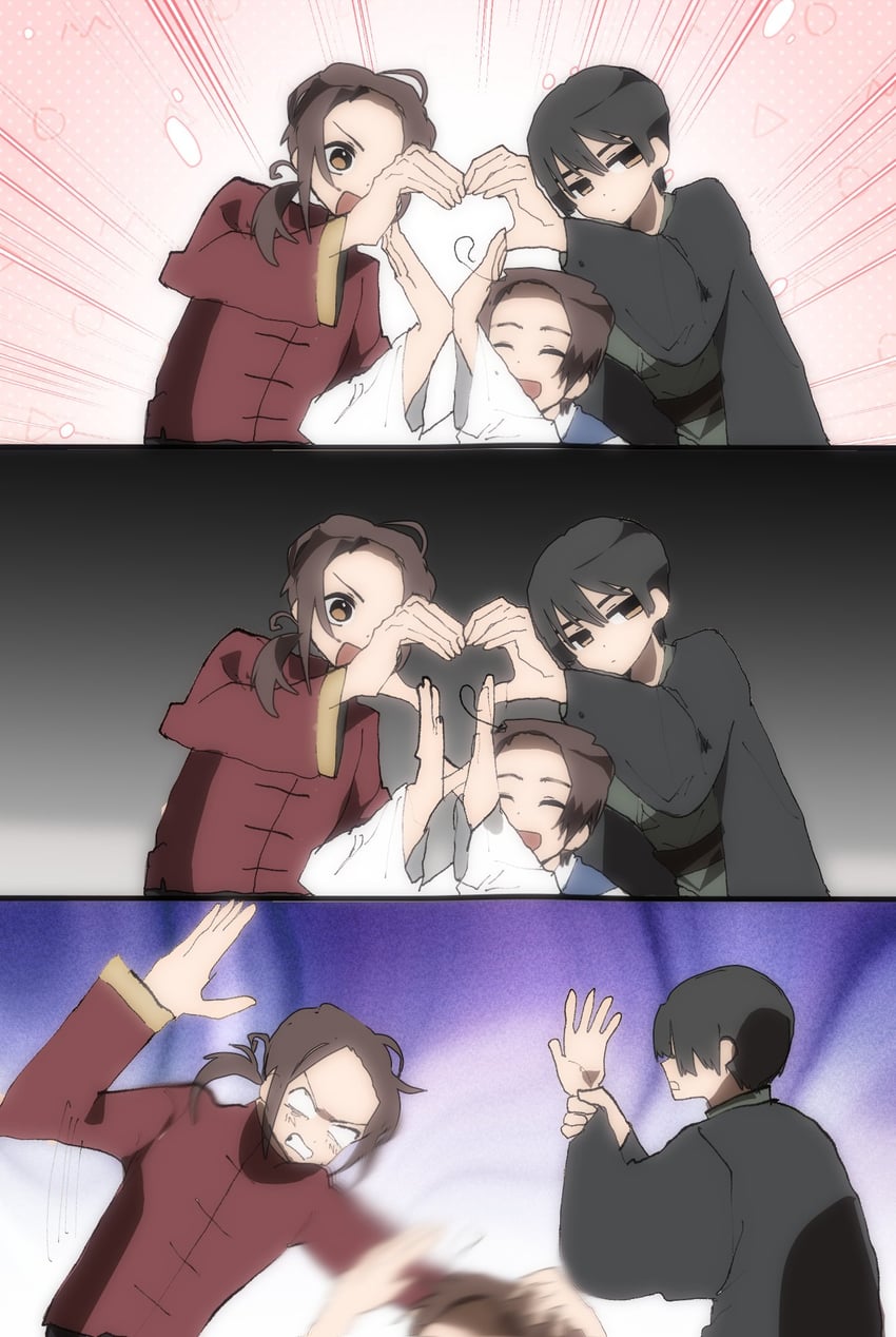 japan, china, and korea (axis powers hetalia) drawn by namae_(uje8yzb)