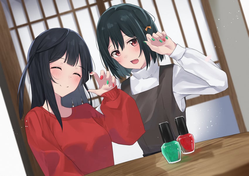 yuki setsuna and mifune shioriko (love live! and 1 more) drawn by lowlight1010