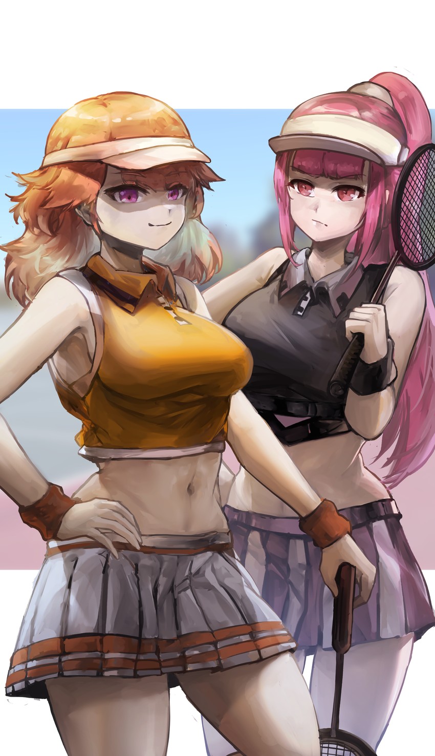 mori calliope and takanashi kiara (hololive and 1 more) drawn by vyragami