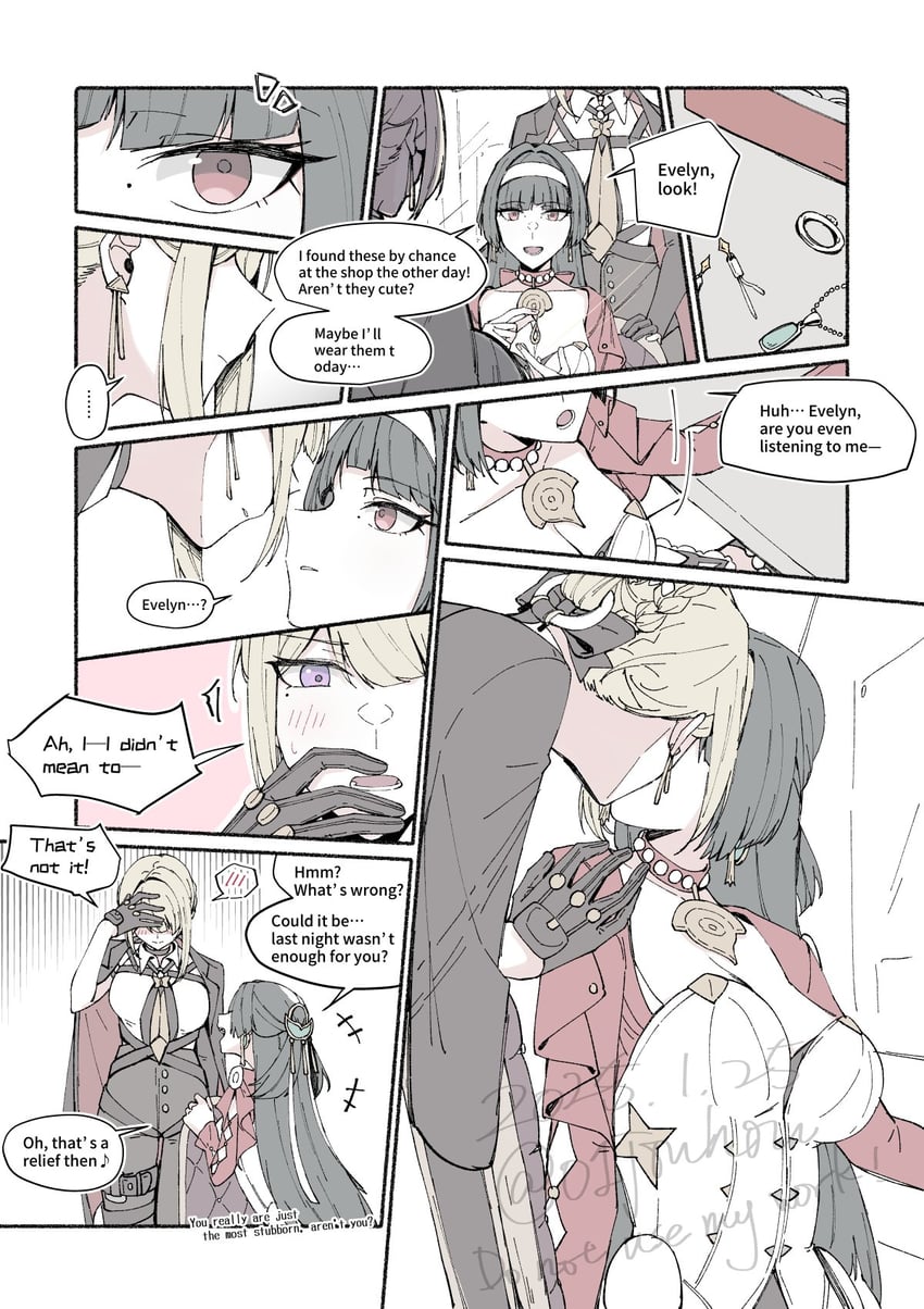 evelyn chevalier and astra yao (zenless zone zero) drawn by jouhou