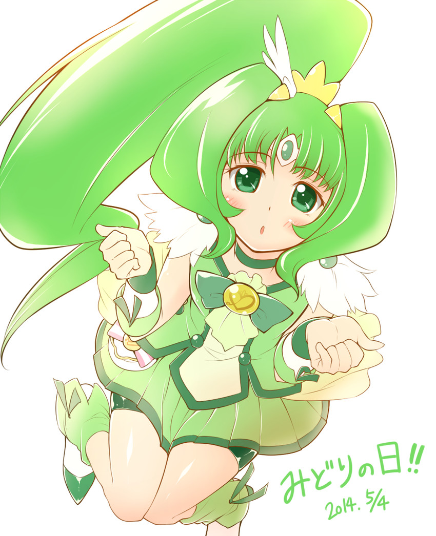 midorikawa nao and cure march (precure and 1 more) drawn by arakawa_tarou