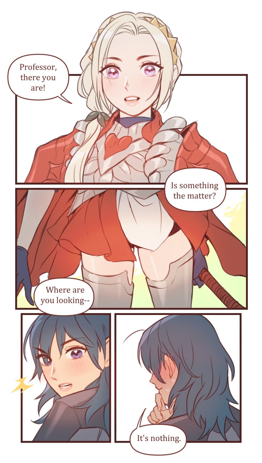 female byleth and edelgard von hresvelg (fire emblem and 2 more) drawn by radiostarkiller