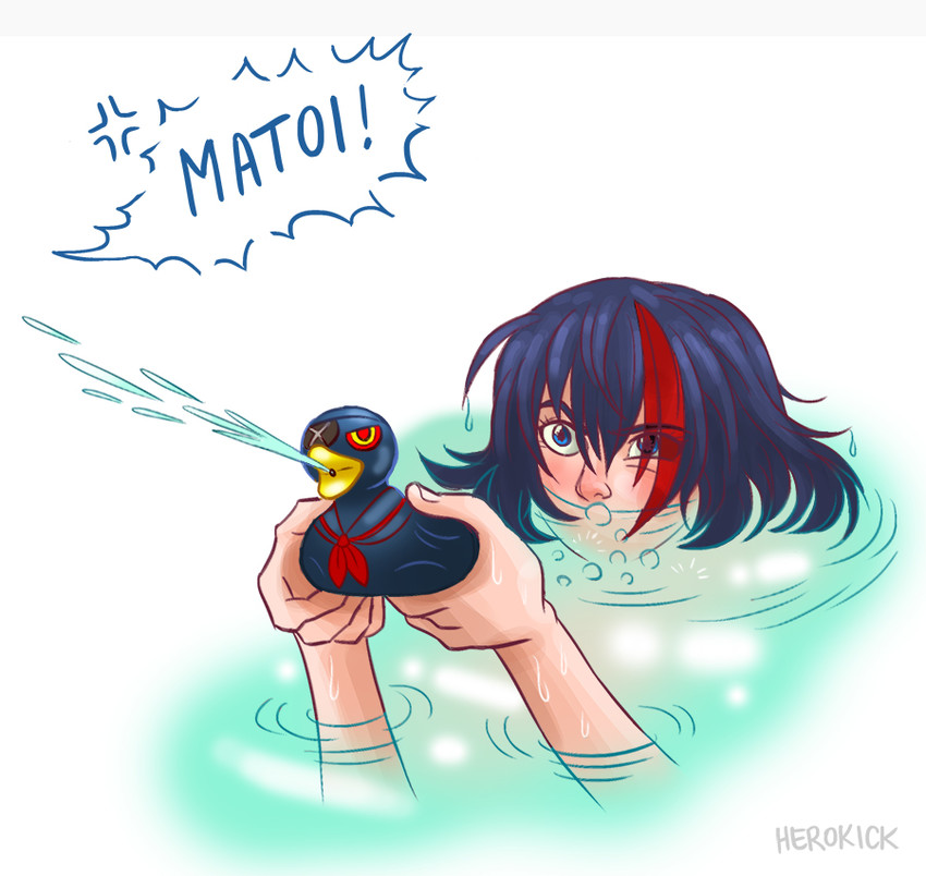 matoi ryuuko, senketsu, and kiryuuin satsuki (kill la kill) drawn by herokick