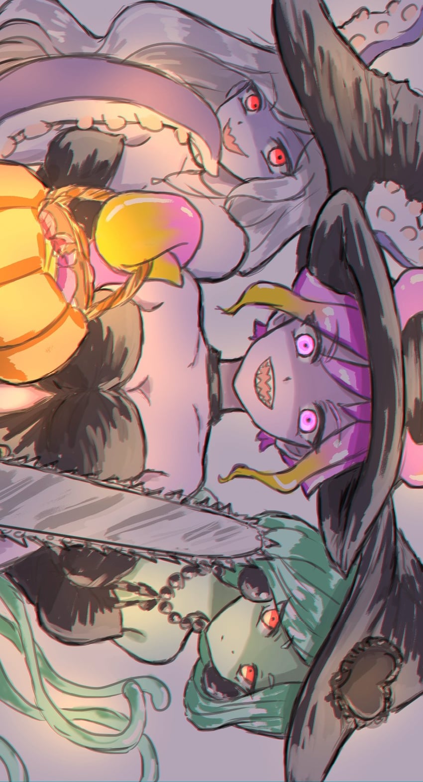medusa, marina, and molly (omori) drawn by qq_(oooomoribiglove)