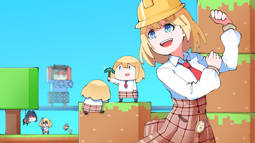 ouro kronii, watson amelia, and smol ame (hololive and 2 more) drawn by zaniaii
