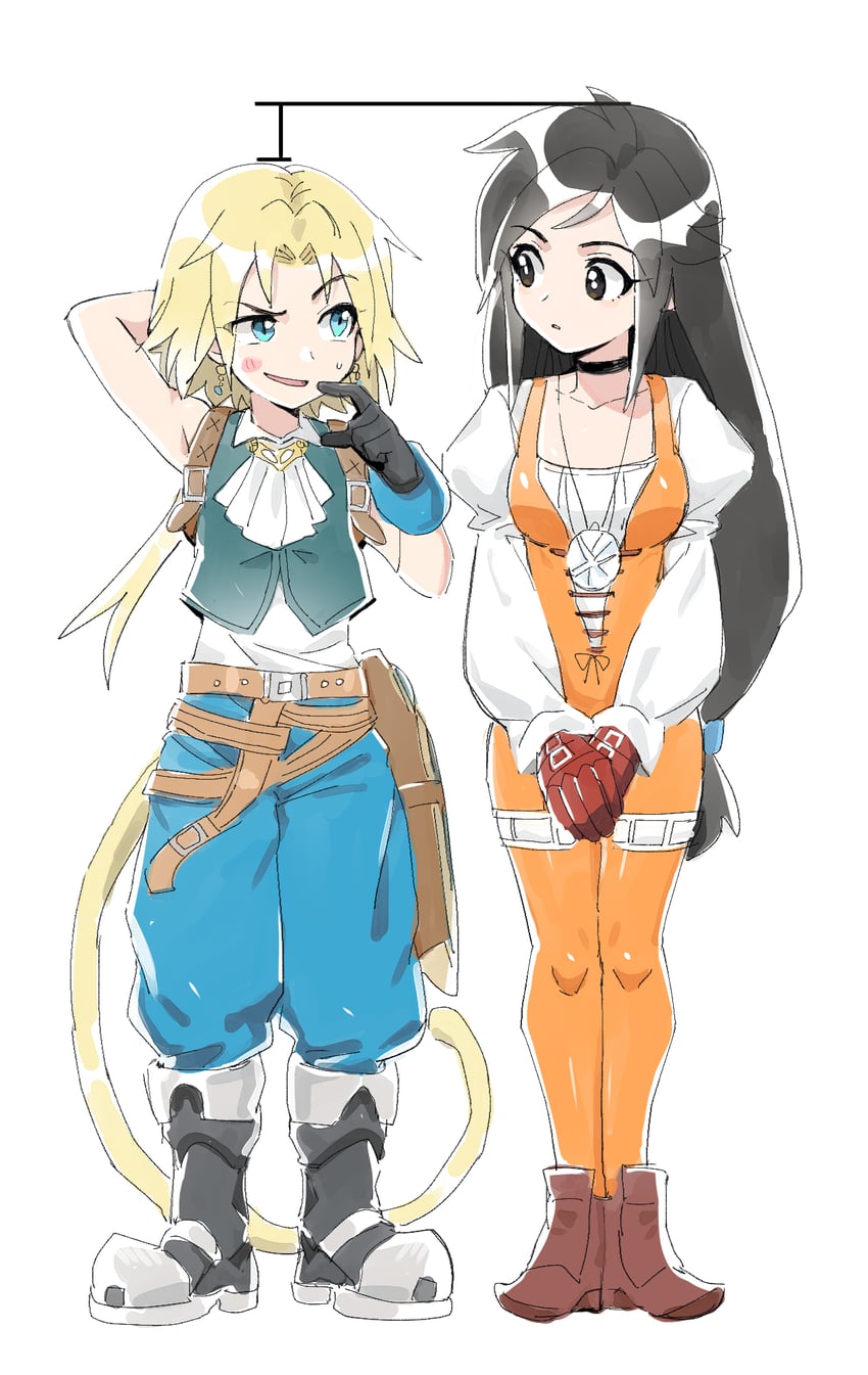 zidane tribal and garnet til alexandros xvii (final fantasy and 3 more) drawn by dede_(qwea_00000)