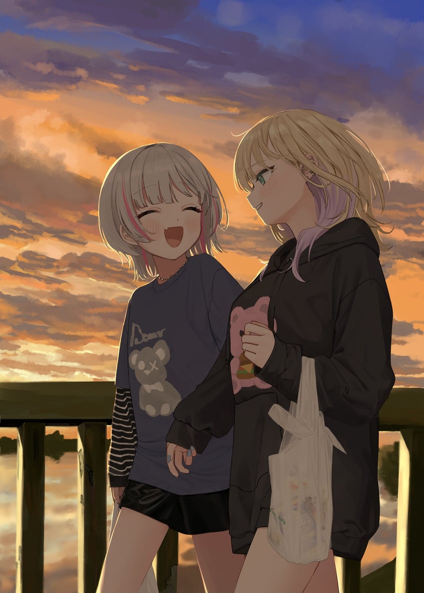 kurumi noah and asumi sena (vspo! and 2 more) drawn by hanada_ten