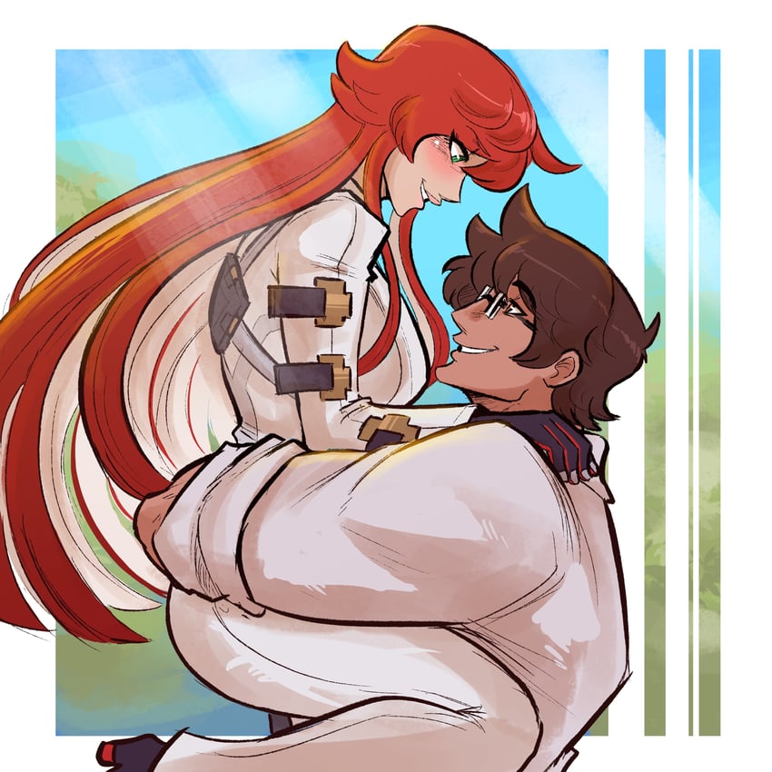 jack-o' valentine and sol badguy (guilty gear and 1 more) drawn by scruffyturtles
